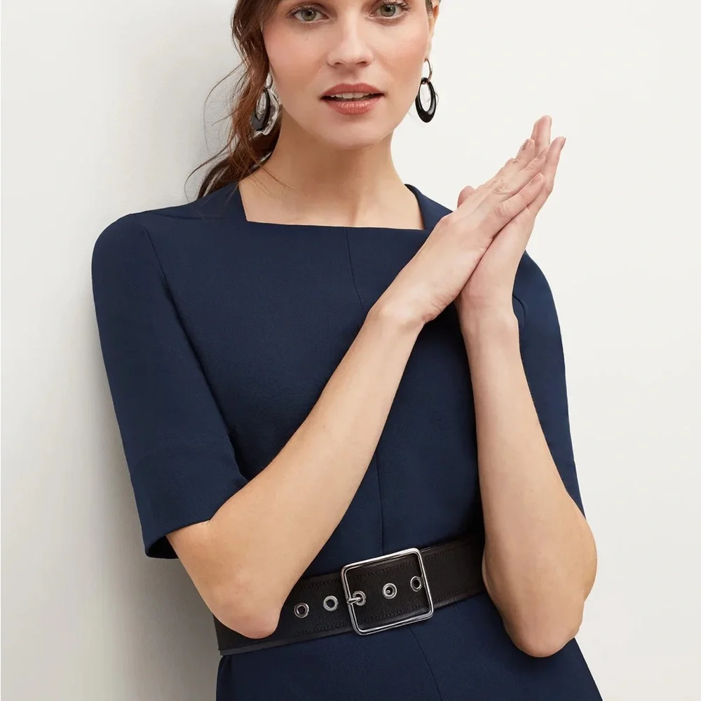 NWT MM LaFleur The Emily Dress - WonderTex in Galaxy Blue Sz 0 - Picture 16 of 16